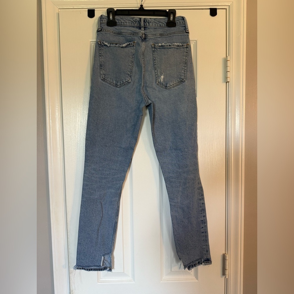 Agolde Slim Straight Light Wash Jeans Size 26 Button Fly - Picture 6 of 13